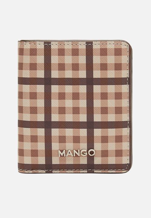 MANGO - Cuadros purse - brown