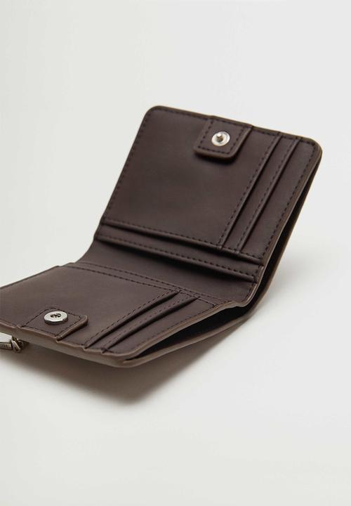 MANGO - Cuadros purse - brown