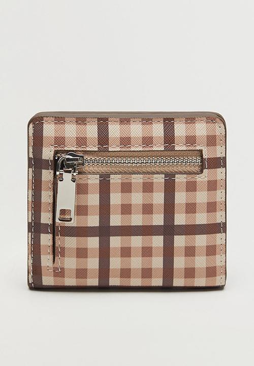 MANGO - Cuadros purse - brown