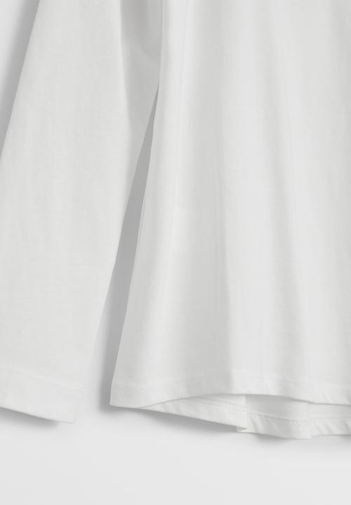 MANGO - Basica plain tee - white