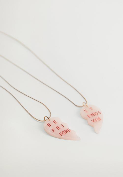 MANGO - Best friends necklace - gold