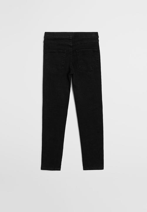 MANGO - Girls basic jeggings - black 