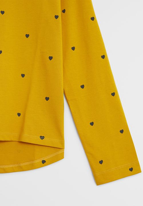 MANGO - Basicap hearts tee - yellow