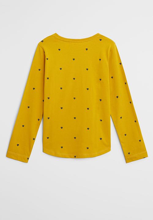 MANGO - Basicap hearts tee - yellow