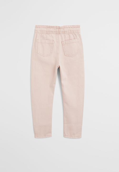 MANGO - Girls loose fit jeans - pink