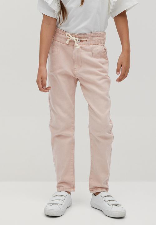 MANGO - Girls loose fit jeans - pink
