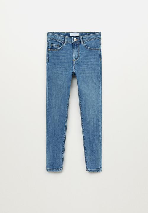 MANGO - Girls basic 5 pocket skinny jeans - blue