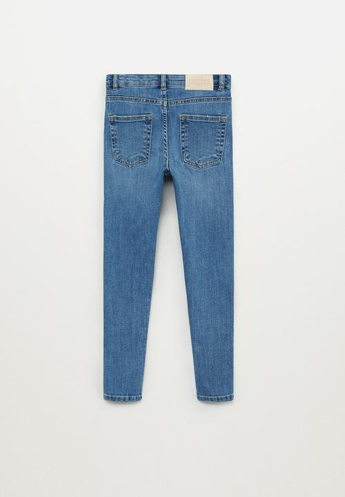 MANGO - Girls basic 5 pocket skinny jeans - blue