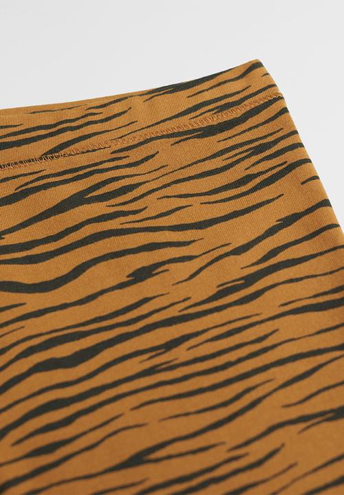 MANGO - Elio patterned leggings - yellow & black 
