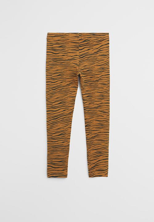 MANGO - Elio patterned leggings - yellow & black 