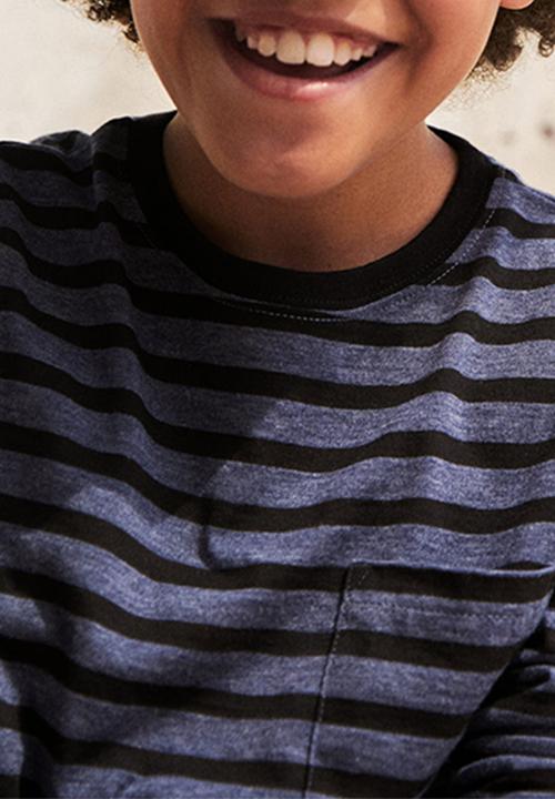MANGO - Rayas long sleeve tee - navy