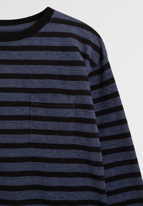 MANGO - Rayas long sleeve tee - navy