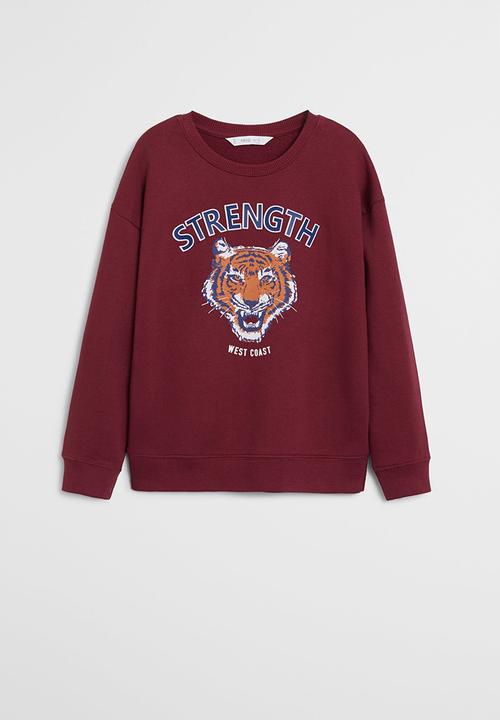 MANGO - Player sweatshirt - dark red