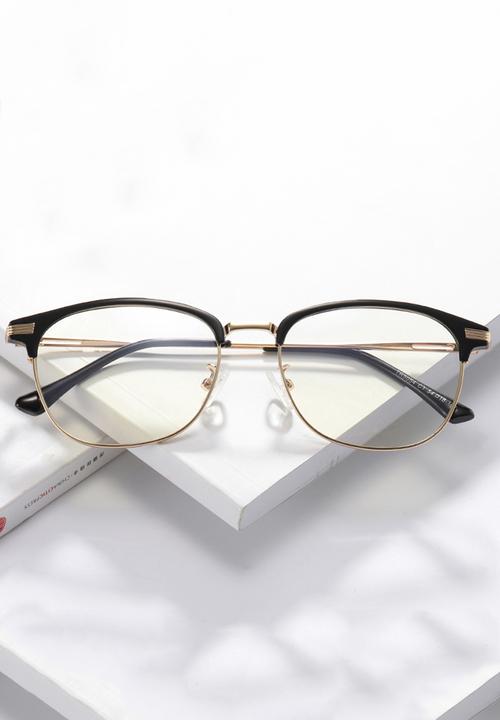 Sophie Moda - Anti blue light glasses - black & gold