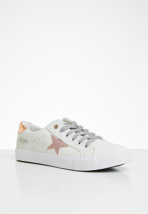 Miss Black - Golden sneaker - rose gold & white 