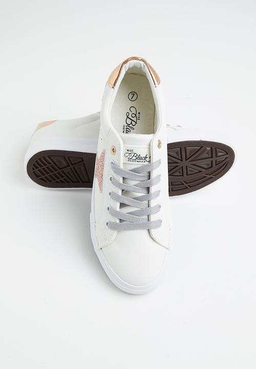 Miss Black - Golden sneaker - rose gold & white 