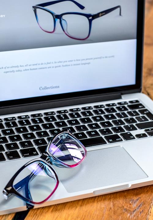 Sophie Moda - Anti blue light glasses - gradient pink