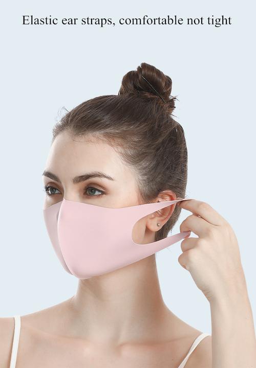 Sophie Moda - 3 pack fashion mask - pink/lilac/blue