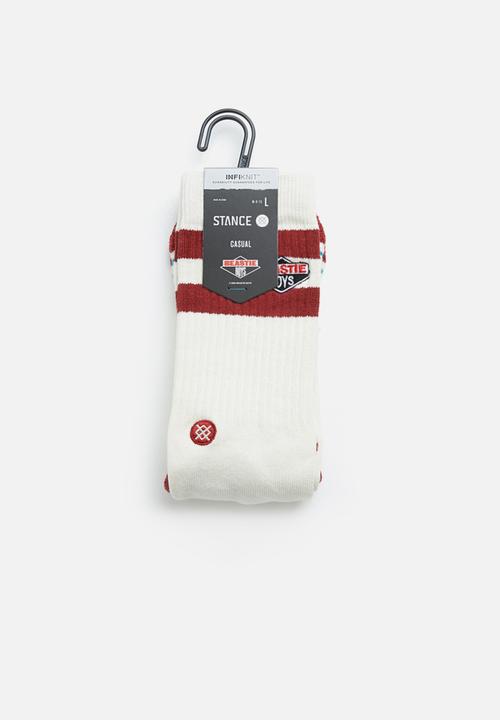 Stance Socks - License to ill 2 socks - neutral & red 