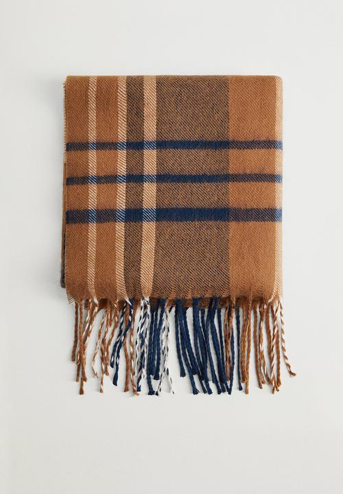 MANGO - Scarf alabama - medium brown