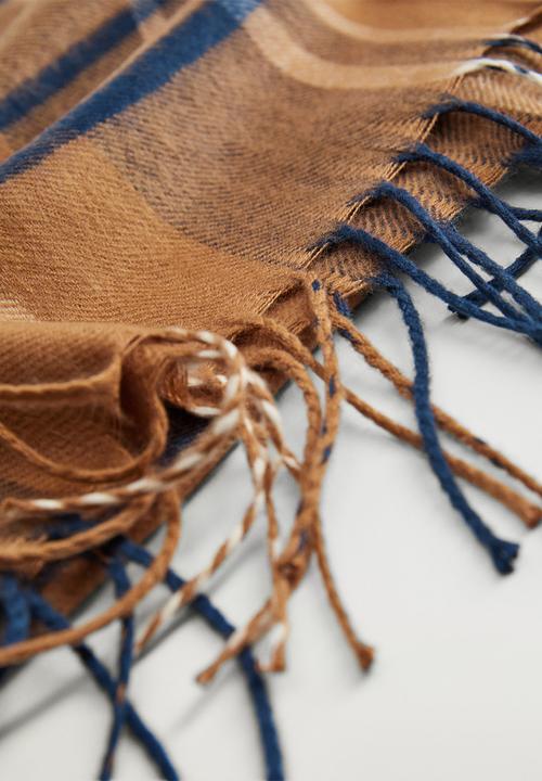 MANGO - Scarf alabama - medium brown