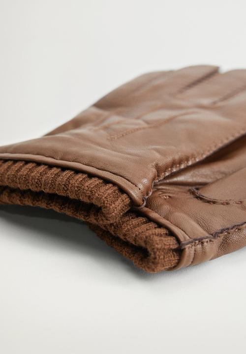 MANGO - Gloves sport - medium brown