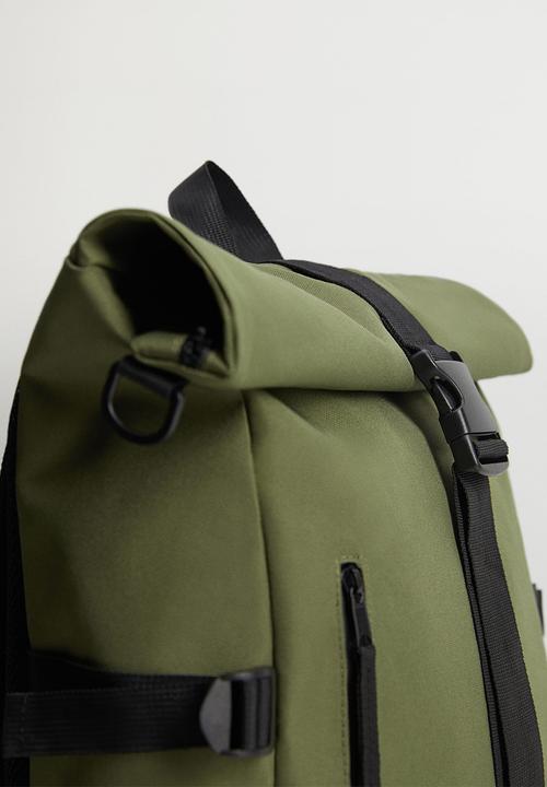 MANGO - Backpack army -  beige/khaki