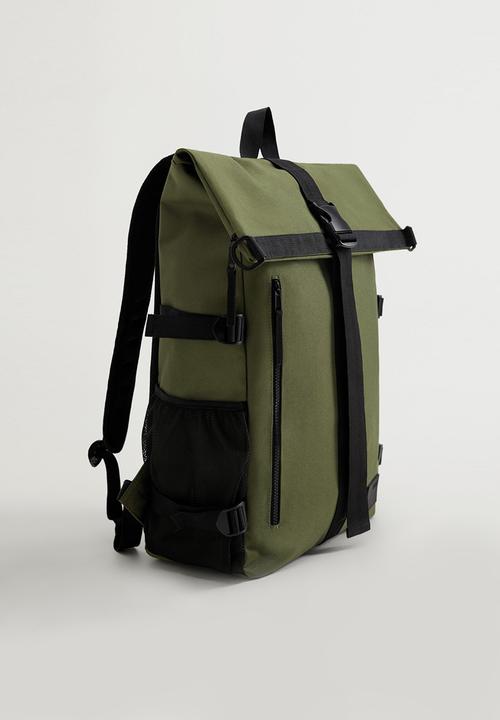 MANGO - Backpack army -  beige/khaki