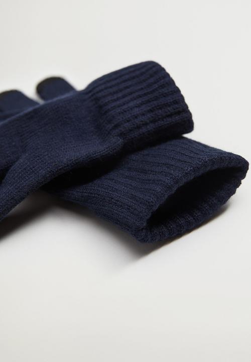 MANGO - Gloves touch - navy