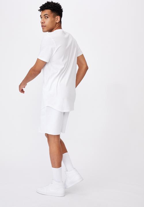 Factorie - Curved graphic t-shirt - white