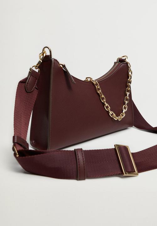 MANGO - Bayona bag - burgundy