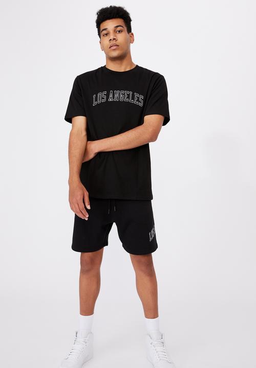 Factorie - Regular graphic T-shirt - black