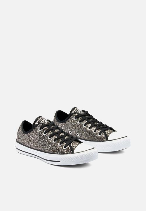 Converse - Chuck taylor all star all-over glitter ox - black/black/white