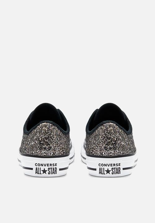 Converse - Chuck taylor all star all-over glitter ox - black/black/white
