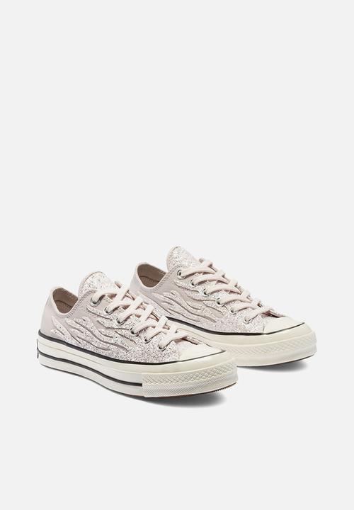 Converse - Chuck 70 archive glitter ox - silt red/egret/black - glitter shine