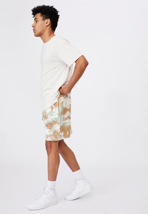 Factorie - Tie dye track short - sand sky tie dye