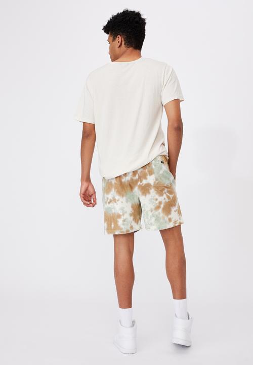Factorie - Tie dye track short - sand sky tie dye
