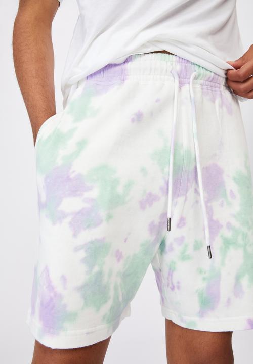 Factorie - Tie dye track short - mint grape tie dye