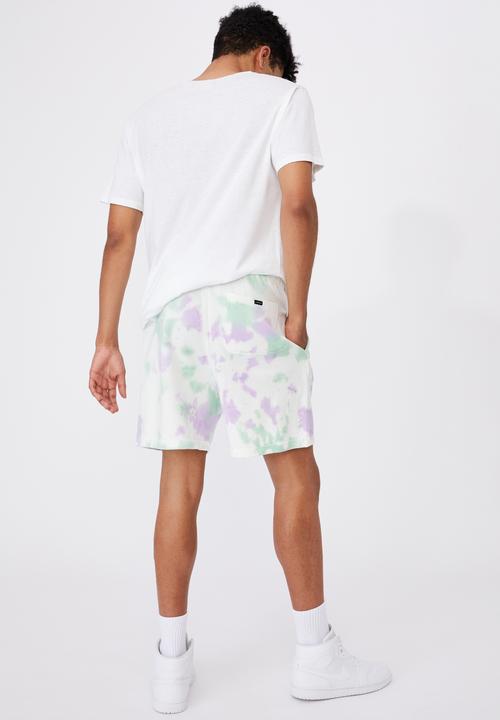 Factorie - Tie dye track short - mint grape tie dye