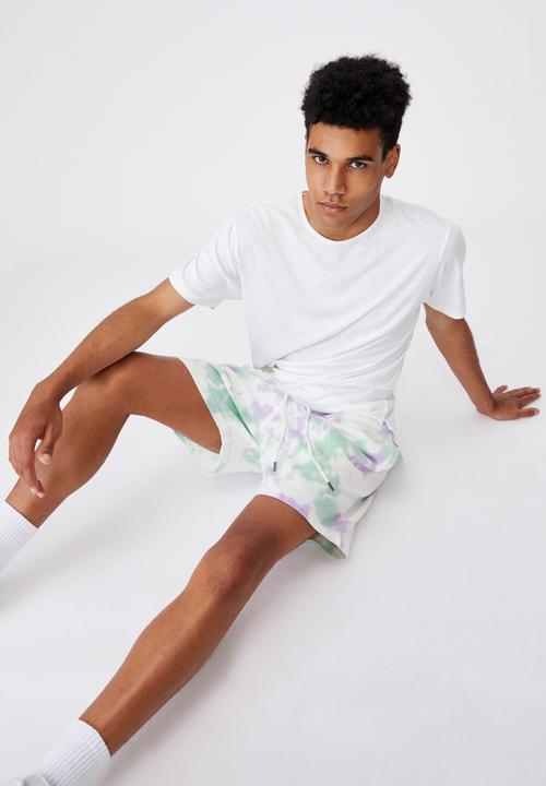 Factorie - Tie dye track short - mint grape tie dye