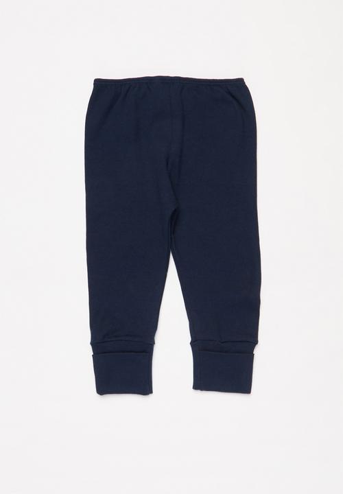 UP Baby - Soft jersey cotton pants - navy