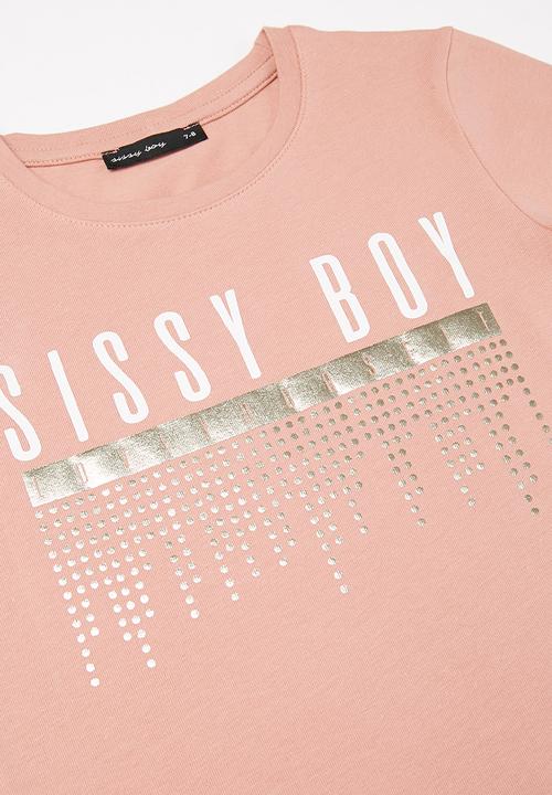 SISSY BOY - Donned in fabulous cap sleeve top - dusty pink