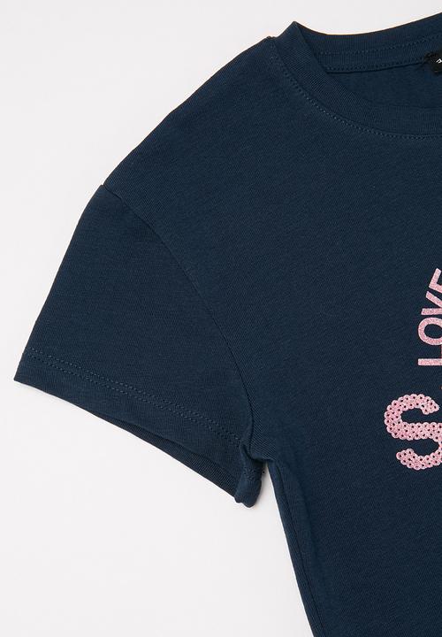 SISSY BOY - Pushing limits crop top - navy