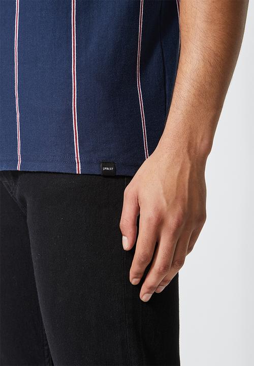Superbalist - Nate sort sleeve vertical stripe tee - multi 
