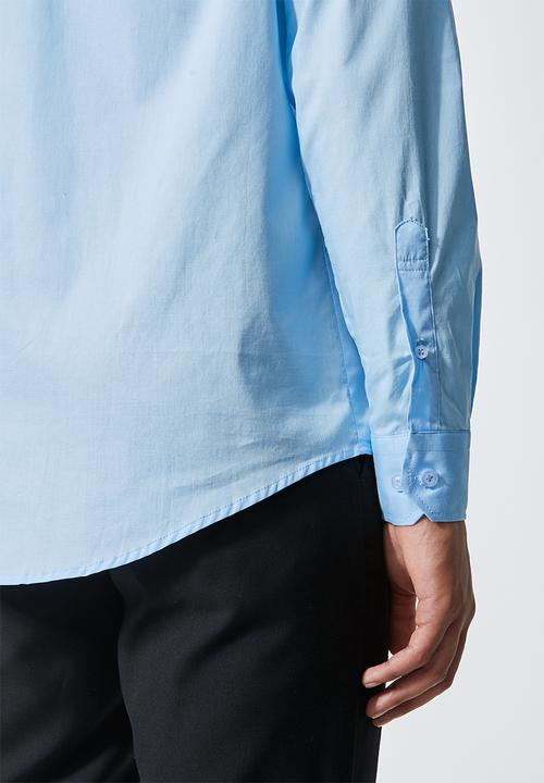 Superbalist - Jos slim fit long sleeve shirt - blue 