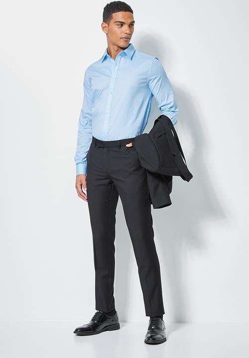 Superbalist - Jos slim fit long sleeve shirt - blue 