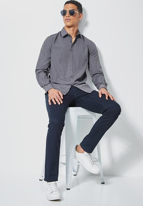 Superbalist - Jos slim fit long sleeve check shirt - multi