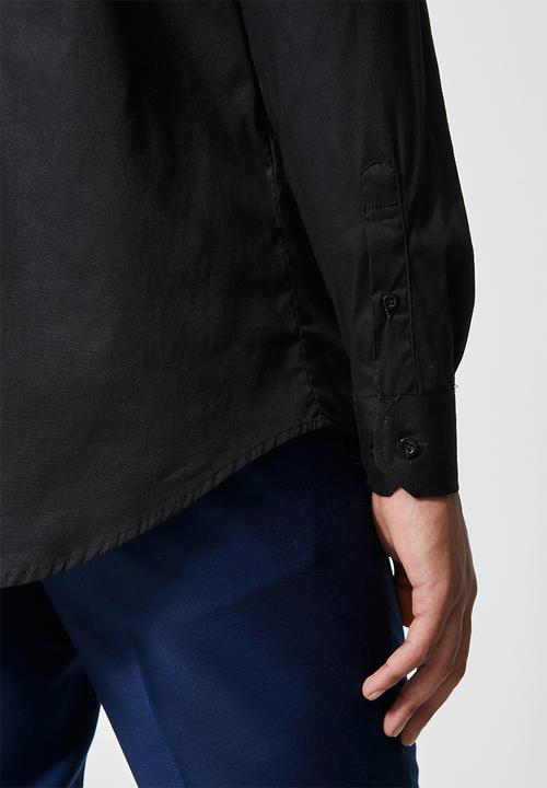Superbalist - Jos slim fit long sleeve shirt - black