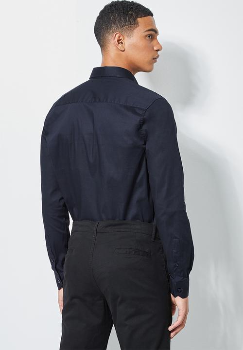 Superbalist - Jos slim fit long sleeve shirt - navy