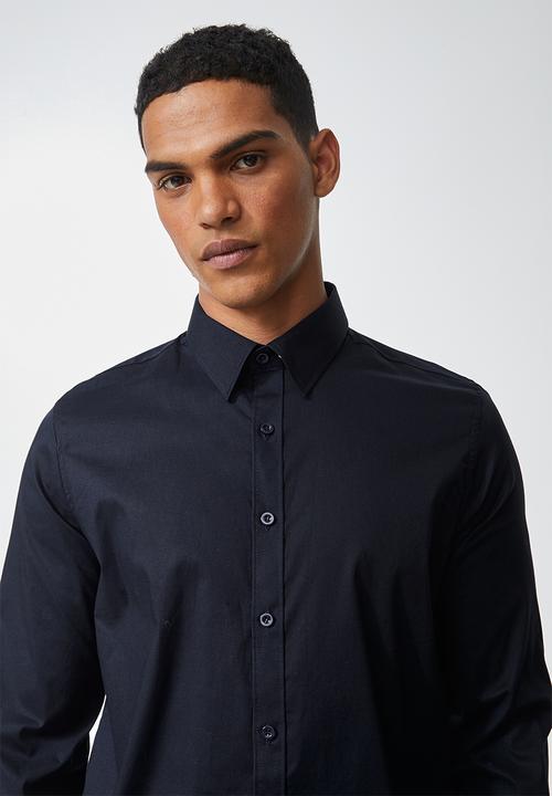Superbalist - Jos slim fit long sleeve shirt - navy
